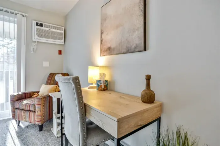 Entertainment room with plush seating