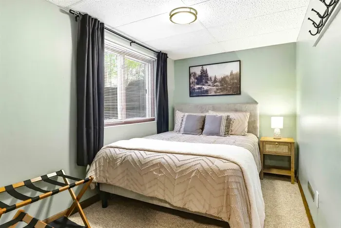 Peaceful bedroom perfect for a good night’s rest.