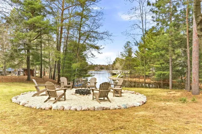 Relax by the water with scenic views and private shoreline access.