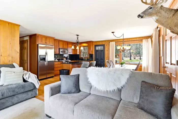 Relaxing living room with a warm, homey feel.