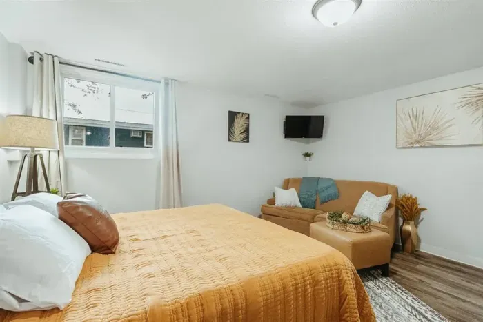 Serene and inviting – experience ultimate comfort in our thoughtfully designed bedroom.

Television
Soft Sofa