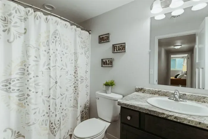 Pamper yourself – our luxurious bathroom is designed for ultimate relaxation.

Toilet
Shampoo
Conditioner

