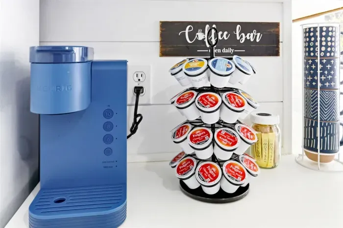 Brew your favorite coffee with the Keurig machine.