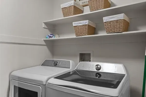 Effortless laundry care with modern machines and ample space, making chores a breeze