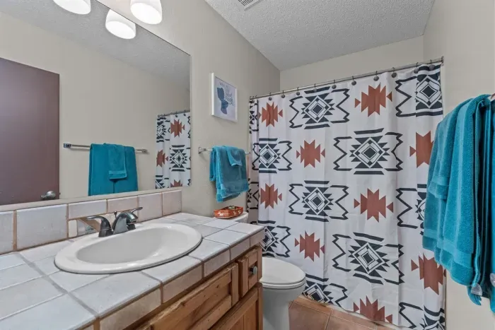 Indulge in comfort—our luxurious bathroom is crafted for ultimate relaxation.