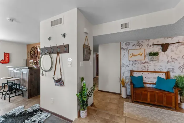 Elegant and cozy—relax in this stylish living space after a day of adventure.