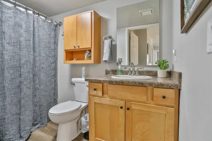 Indulge in comfort—our luxurious bathroom is crafted for ultimate relaxation.