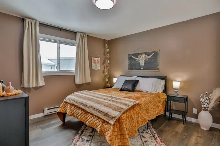 Tranquil and welcoming—enjoy ultimate comfort in our carefully curated bedroom.