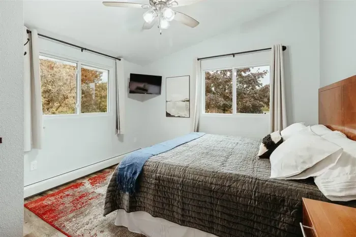 Your private sanctuary awaits – enjoy a restful night's sleep in our cozy bedroom.