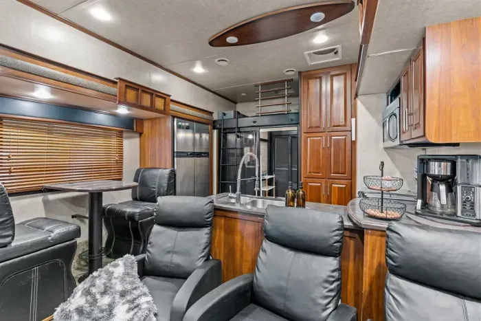 Kick back and relax in this cozy living space after exploring Wickenburg’s rodeo scene.