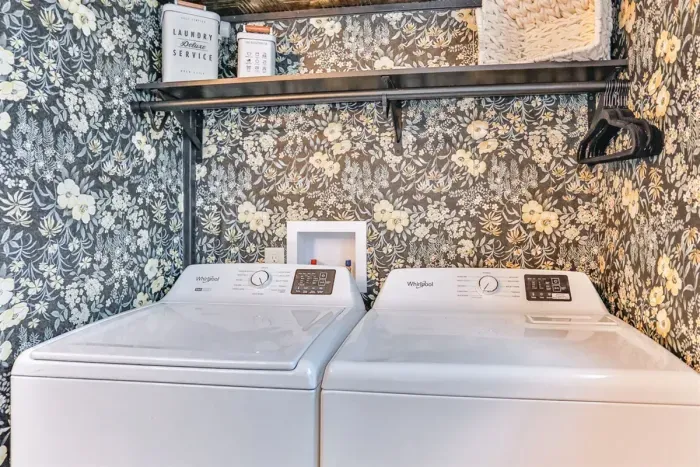 Enjoy the convenience of an in-home laundry area, complete with a washer and dryer, so you can pack light and travel comfortably.