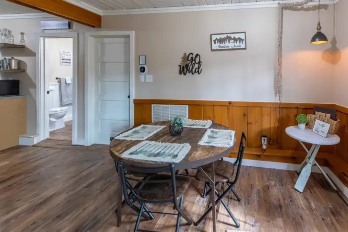 Gather around our chic dining table, designed for comfort and style. Seat six guests comfortably, creating the perfect setting for memorable meals and delightful conversations.