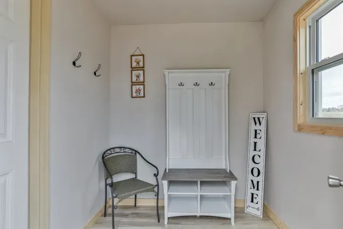 Stylish entrance with a warm, inviting first impression.