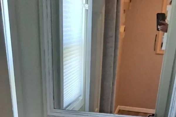 Spacious living room with elegant decor and views