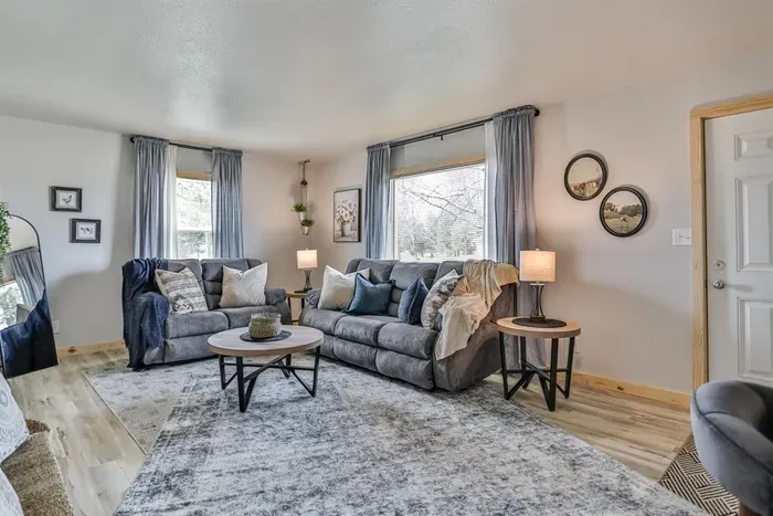 Cozy lounge with soft cushions and inviting setup.