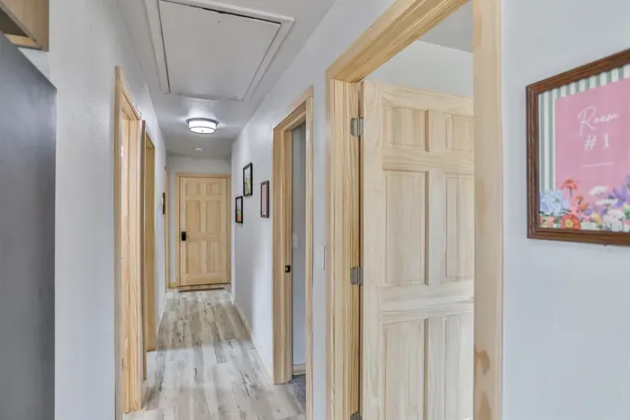 Spacious hallway with smooth flow and clean design.