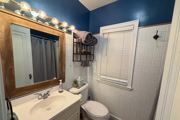 Indulge in comfort—our luxurious bathroom is crafted for ultimate relaxation.