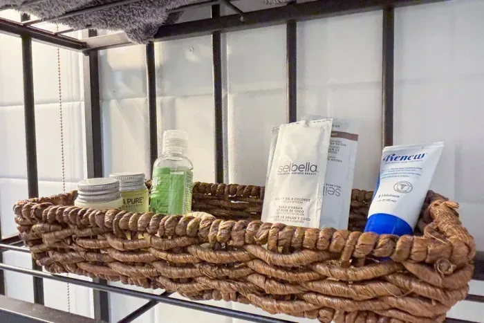 Indulge in comfort—our luxurious bathroom is crafted for ultimate relaxation.