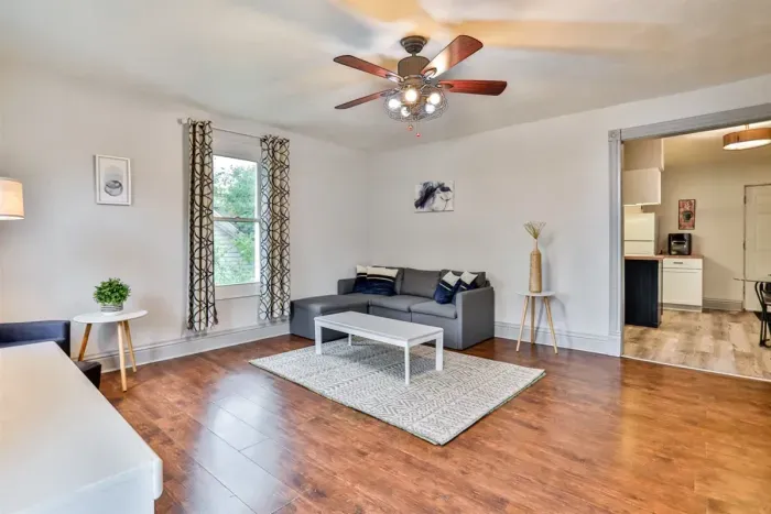 Entertainment room with plush seating