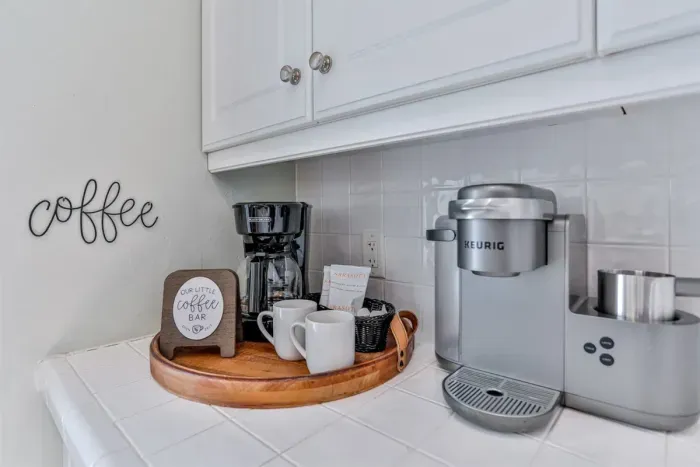 Start your day right with a Keurig coffee maker, perfect for a quick, convenient cup of coffee anytime.