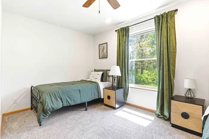 Enjoy a quiet, comfortable retreat with soft natural light, simple comforts, and space to settle in.