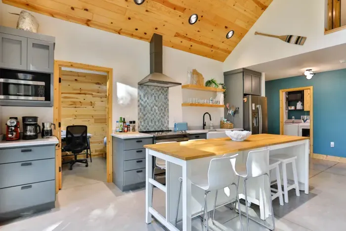 A well-stocked kitchen with everything you need - just bring groceries and your favorite recipes.