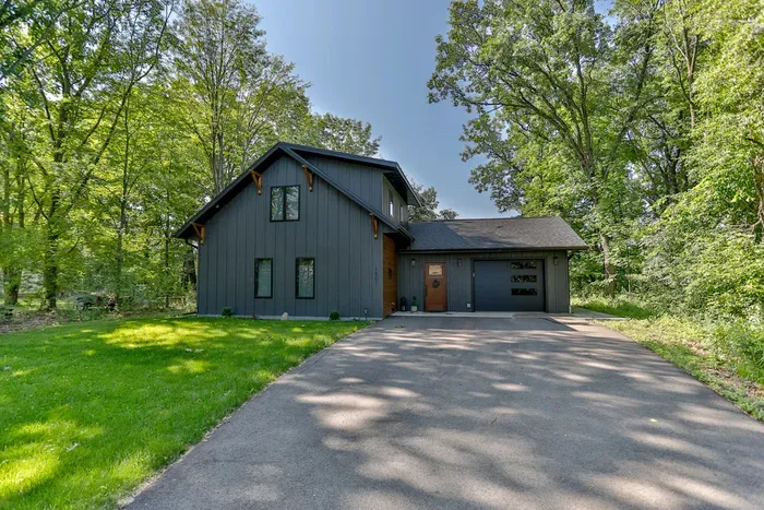 Tucked among the trees, this modern cabin welcomes you with quiet privacy from the moment you arrive.