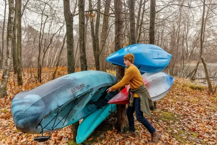 Paddle Rib River or Lake Wausau with ease - kayaks and paddles provided for seasonal use.
