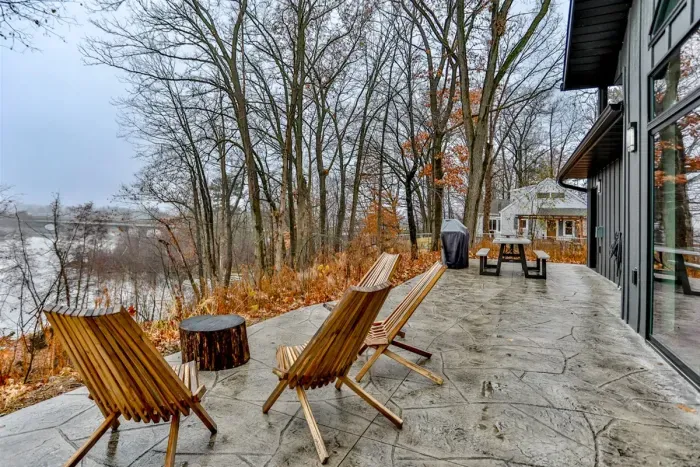 Enjoy morning coffee or sunset drinks overlooking Rib River from your own outdoor retreat.