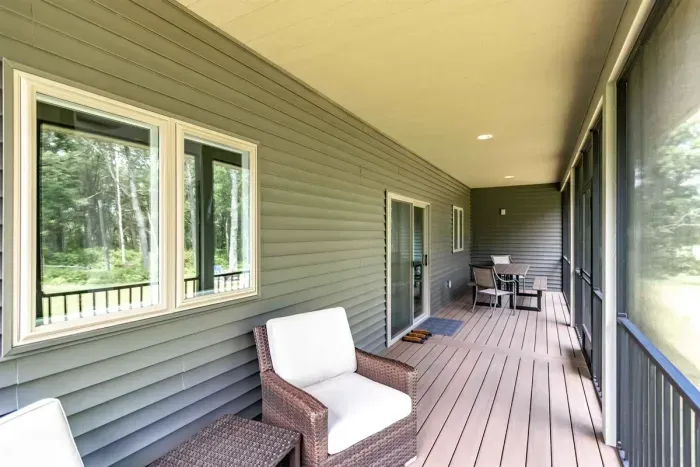 A relaxing outdoor porch, ideal for enjoying fresh air, morning coffee, or quiet evenings outdoors.