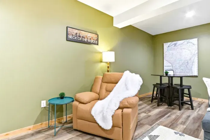 Spacious TV Room Downstairs Perfect for Family Time