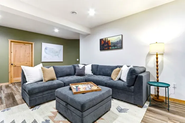 Cozy Downstairs TV Room for Relaxing & Entertainment