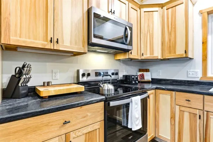 Contemporary Kitchen with Wood Details