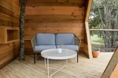 Gazebo interior (an oak sapling grows straight through)