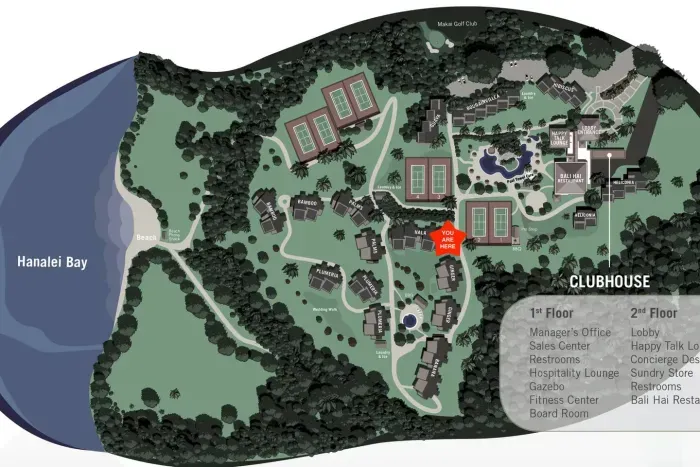  Prime resort location. Your Rainbow Retreat condo sits perfectly within Hanalei Bay Resort — close to pools, tennis courts, and beach access.