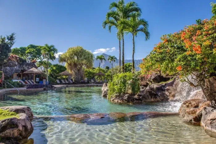 Lagoon Style-Swimming pool, steps from the condo, makes for easy access ! 