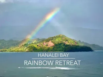 Rainbow views in Hanalei Bay are truly priceless !