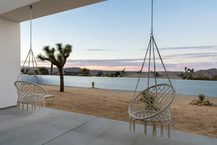 Hammock chairs with a view