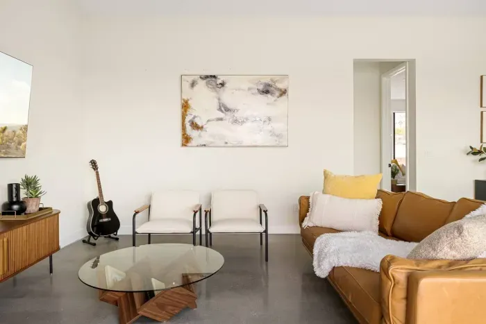 Our living room is the perfect place for a little acoustic jam session with friends