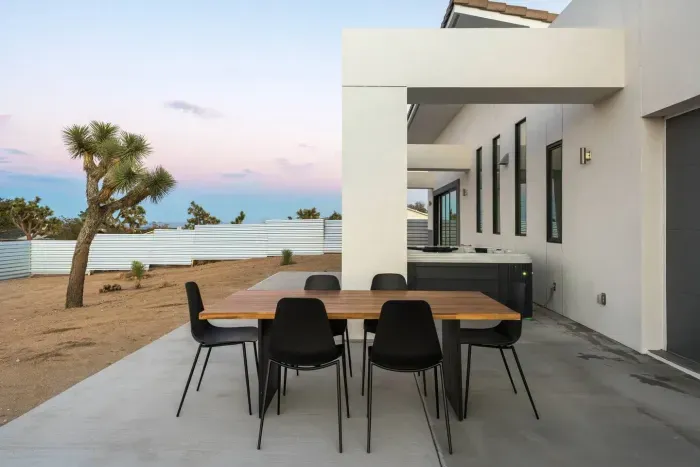 The perfect spot to grab dinner with the group under the stars