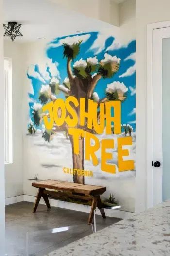 Joshua Tree mural greets you as soon as you walk through the front door. You know you're in the right place!!