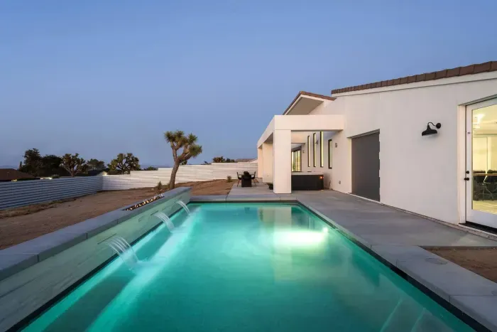  Desert dusk reflections. Take a twilight dip in the heated pool as the desert sky turns shades of pink and lavender.
