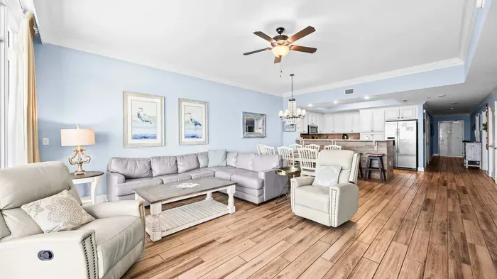 Living room with sofa sleeper