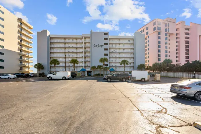 Sunswept parking area