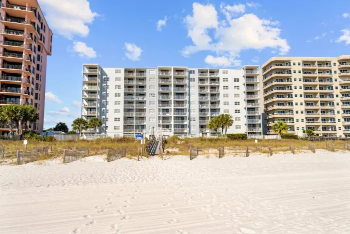 Sunswept complex from the beach