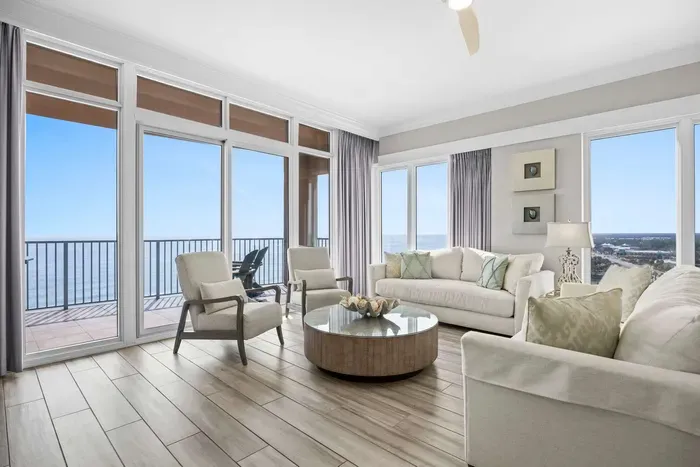 Living room with balcony access