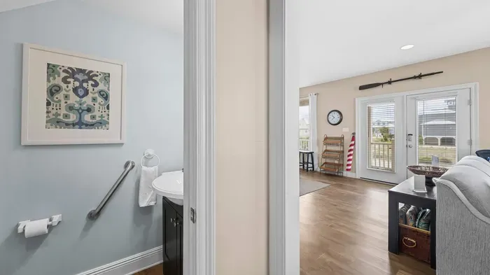 Main level half bathroom