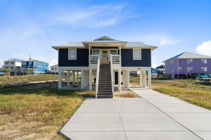 Blissful Shores, your Fort Morgan hideaway: a modern coastal home with space for family, friends, and memories that linger long after the tide recedes.