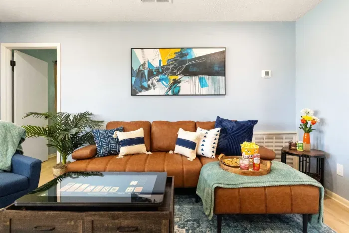 Living Room: Gather around the gaming table for hours of family fun to enjoy laughter, connection, and friendly competition.