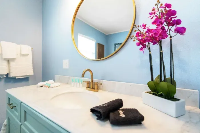 Primary Bathroom: Start and end your day in a beautifully renovated primary bathroom.